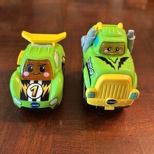V tech Go Go Smart Wheels Set of 2 Race Racer 1 Car and Monster Truck Vehicles